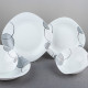 Тарелка обеденная V-240Sgb Серые пузыри square Vittora 240 мм            