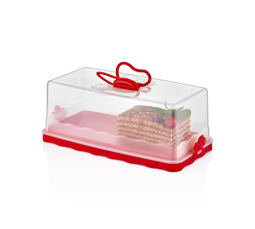 Крышка для торта прямоугольная 33.5х17х12.5см GT-575 GUSTO
