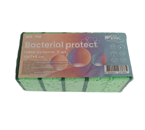 Губка кухонная Bacterial protect WR766 WERK