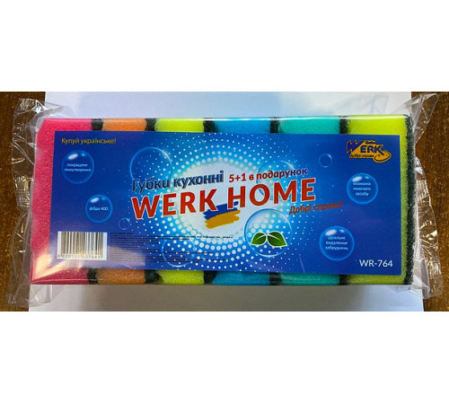 Губка кухонная Home 5+1 шт WR764 WERK