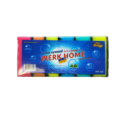 Губка кухонная Home 5+1 шт WR764 WERK