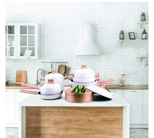 Кастрюля PR-2305 Белая жемчужина pfluon 4 л PEPPER