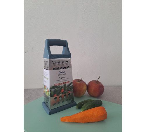 Терка GT-GR-3003 SUPER SHARP с опорой и круглой ручкой 20 см GUSTO