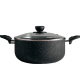 Кастрюля с крышкой GT-2409-24 покрытие Marble Gusto 24 см 4 л            