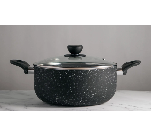 Кастрюля с крышкой GT-2409-24 покрытие Marble Gusto 24 см 4 л            