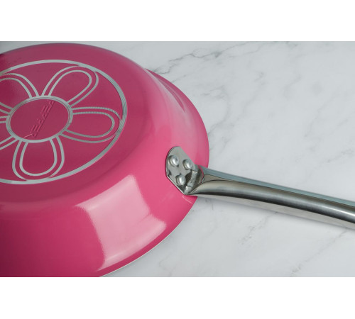 
Сковородка PR-2106-24 PINK FLOWER 24x5,0 cм (+подставка), PEPPER            
