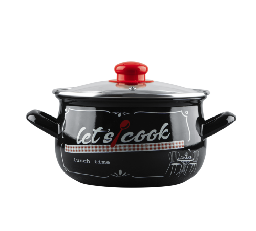 Кастрюля GT-T-118-LCB Lets cook черная 18 см 3.1 л GUSTO